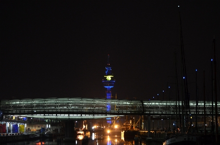 Light skyline night city Photo