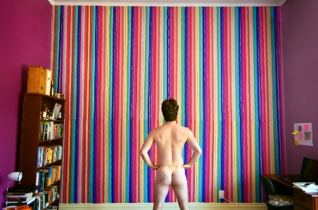 Man person wall curtain Photo