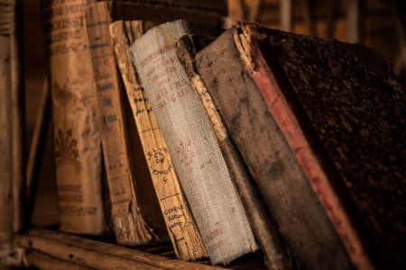 Book wood old wall Photo