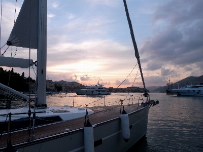 Sea rope dock deck Photo