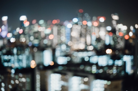 Light bokeh night city Photo