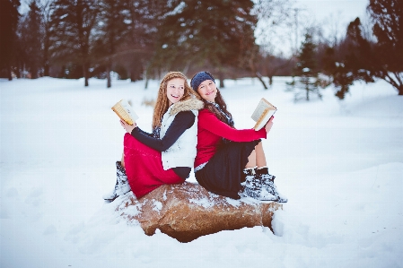 Snow winter woman female Photo