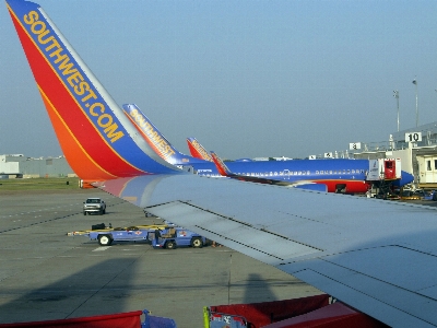 Wing air airport airplane Photo