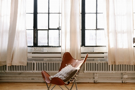 Table wood leather house Photo