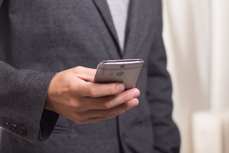 Smartphone hand man finger