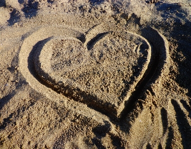 Sand rock liebe herz Foto