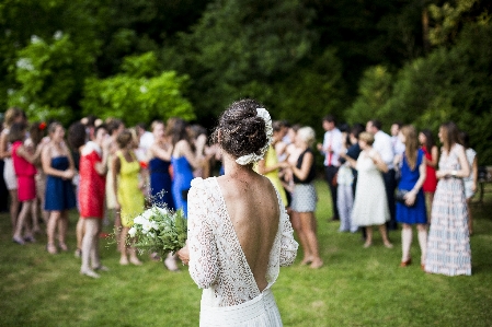 People celebration bouquet wedding Photo