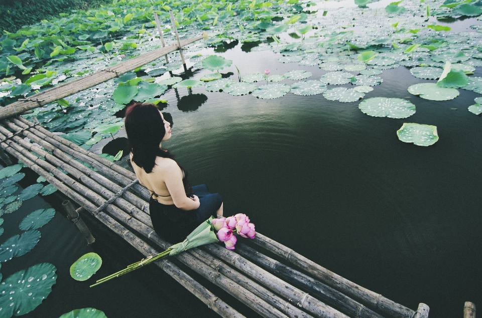 Water nature girl woman