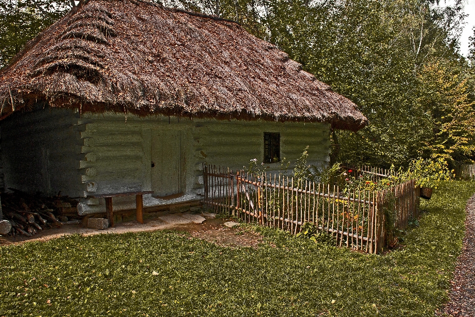 Banco granja césped casa