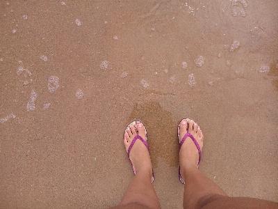 Hand beach landscape sea Photo