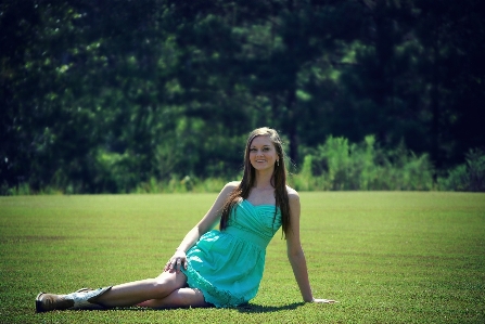 Grass girl lawn meadow Photo