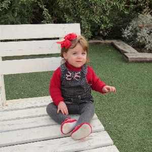 Person girl white bench Photo