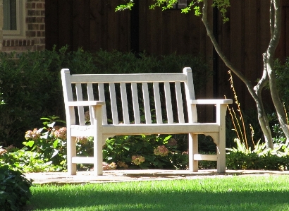 Outdoor deck bench lawn Photo