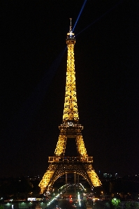 Night eiffel tower paris travel Photo