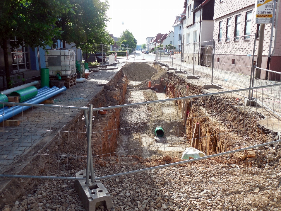 Arbeiten schiene straße konstruktion