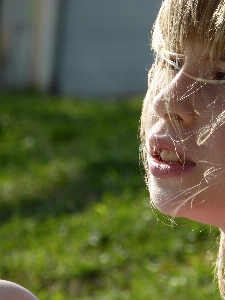 Hand grass person girl Photo