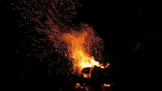 Night warm dark sparkler Photo