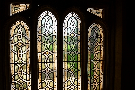 Window glass arch church Photo