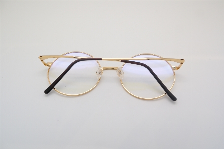 Golden broken glasses eyewear Photo