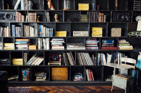 Desk book wood chair Photo