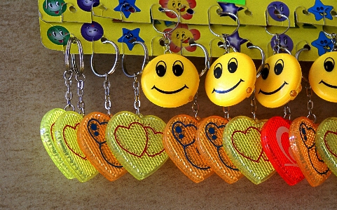 Yellow art hearts toys Photo