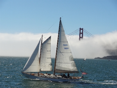 Sea water sky fog Photo