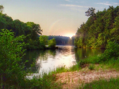 Water nature morning lake Photo