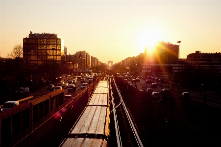 Horizon light sky railroad Photo