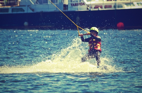 Sea water person rope Photo