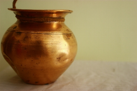 Antique round old pot Photo