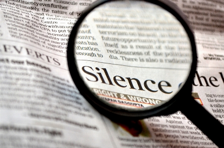 Read advertising newspaper silence Photo