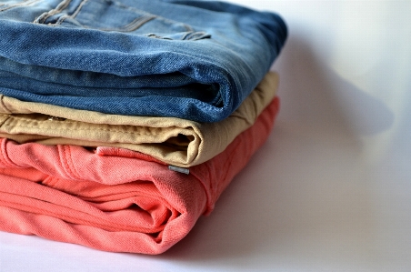 Jeans red housework wash Photo