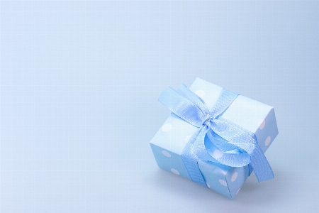 Gift blue paper lighting Photo