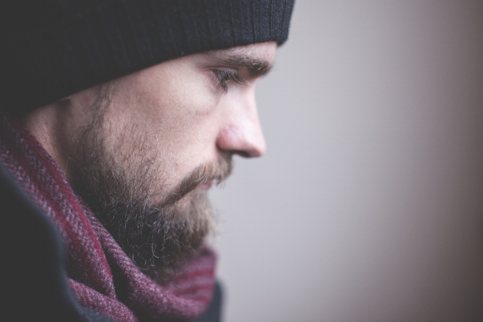 Man hair photography profile