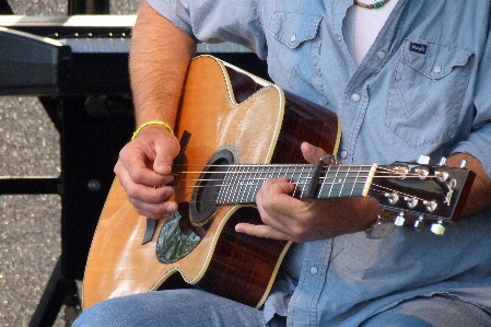 Foto Orang musik bermain gitar