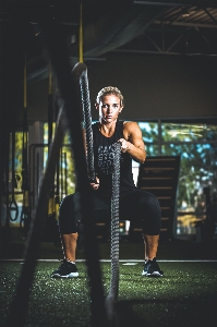 Person rope woman model Photo