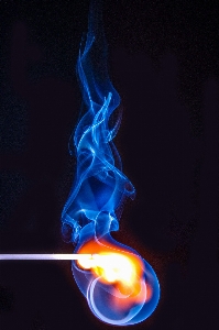 Light smoke red flame Photo