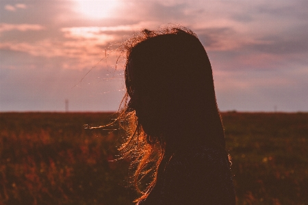 Horizon silhouette person light Photo