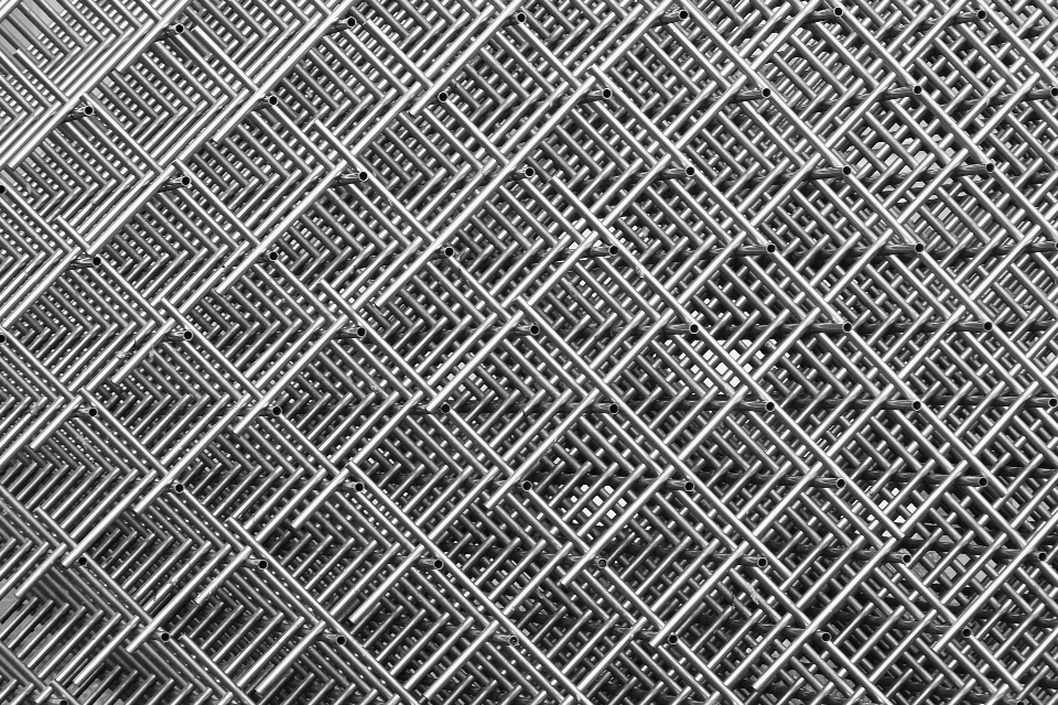 Black and white texture tube floor