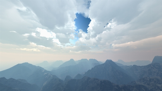 Natur horizont berg wolke Foto