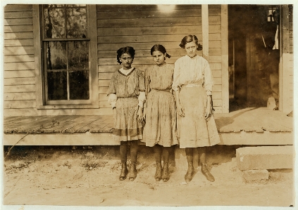 Black and white people standing young Photo