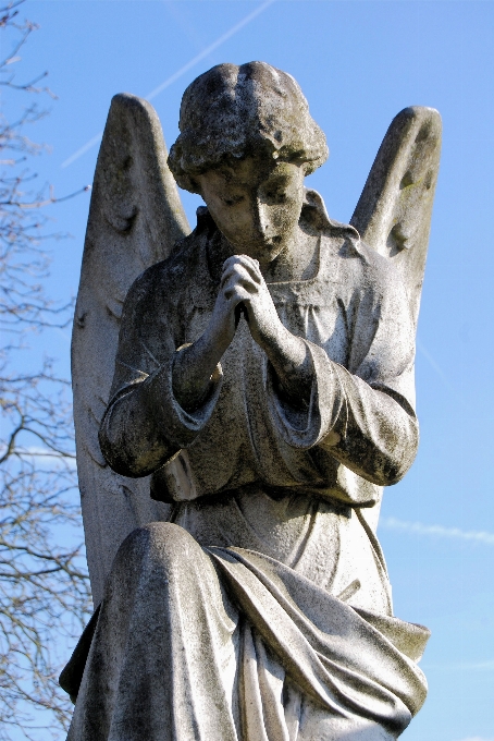 Monument female statue cemetery