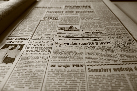 Writing retro old newspaper Photo