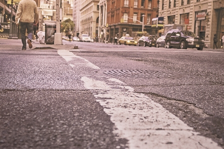 Pedestrian walking road street Photo