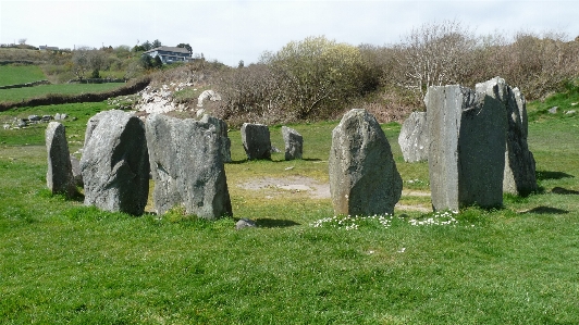 Mystical ancient cemetery grave Photo