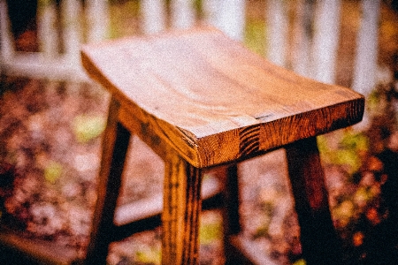 Table wood leaf chair Photo