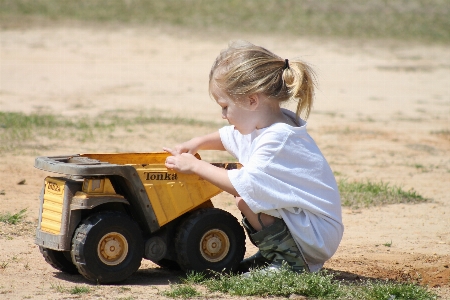 Girl field farm lawn Photo