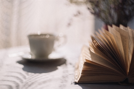 Table book coffee light Photo