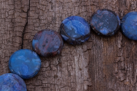 White stone smooth blue Photo