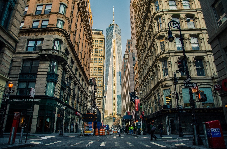 Pedestrian architecture people road